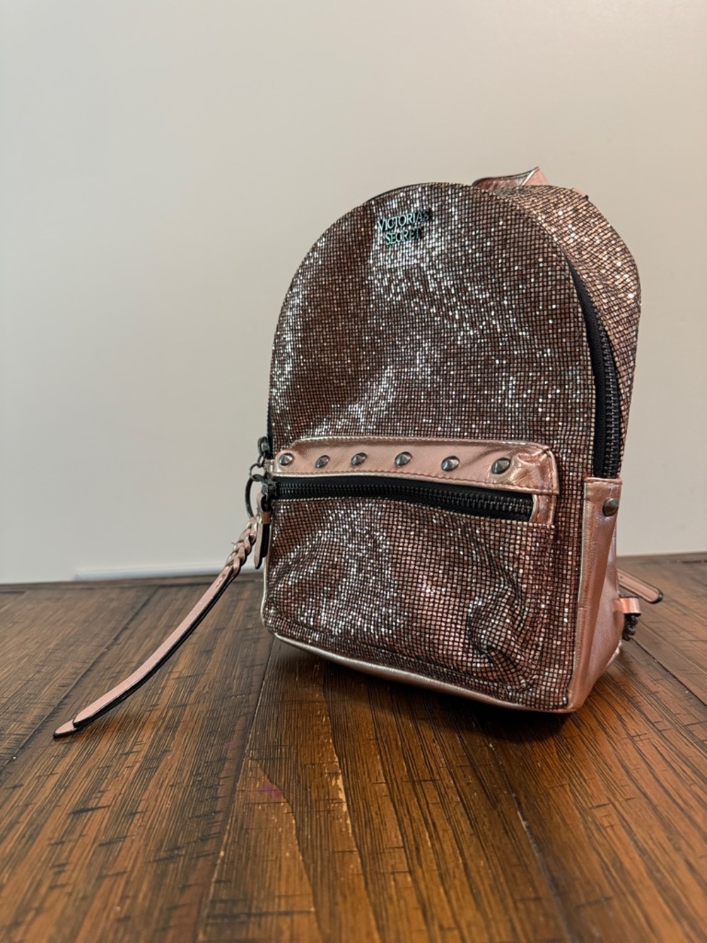 Victoria's Secret Sparkling Rose Gold Mini Backpack